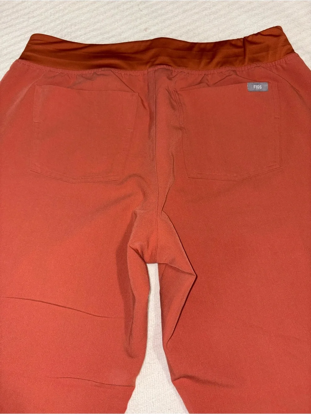 Figs Terracotta Orange Matching Scrub Top and Joggers Set